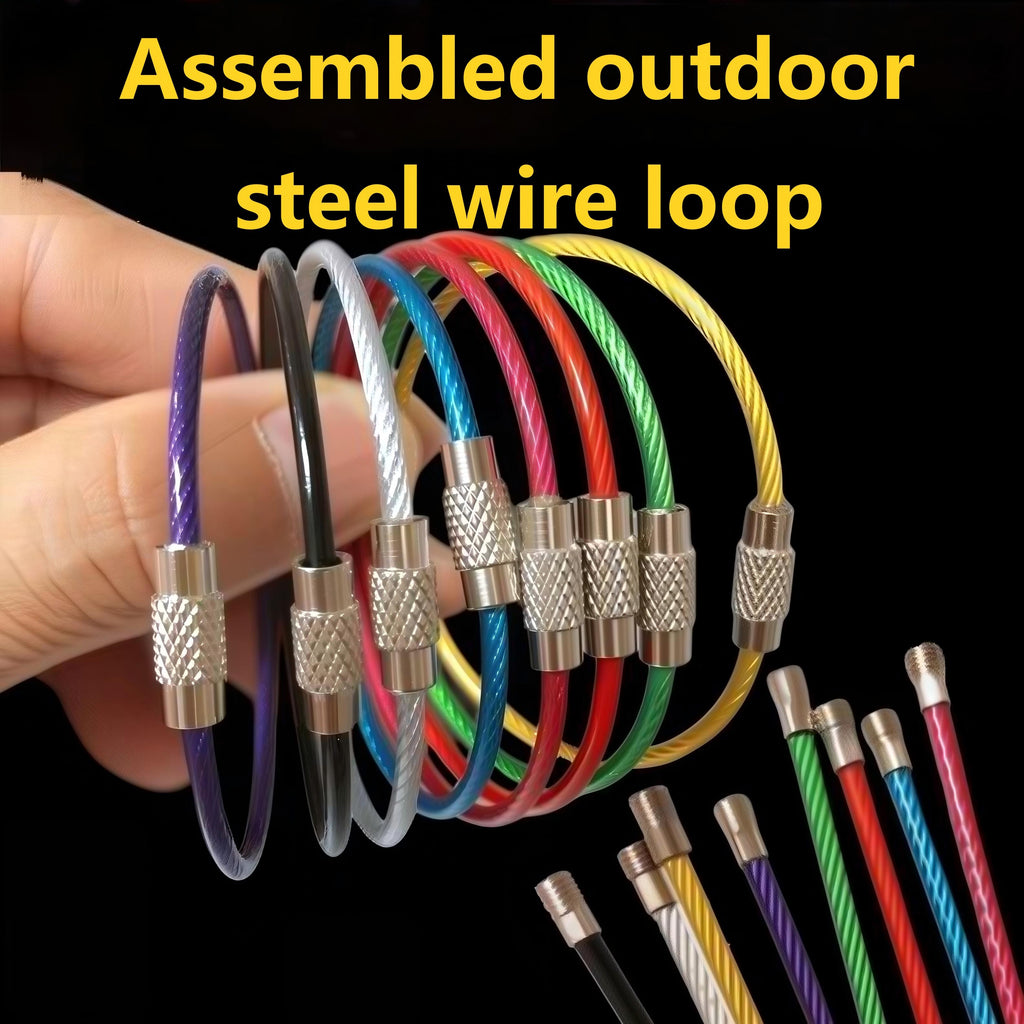 PVC Coated Stainless Steel Wire Cable Loops | Outdoor EDC Gear Hanging Rings