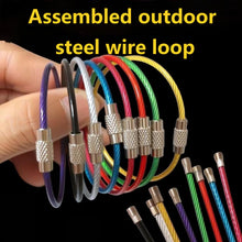 Load image into Gallery viewer, PVC Coated Stainless Steel Wire Cable Loops | Outdoor EDC Gear Hanging Rings