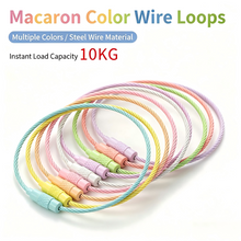 Load image into Gallery viewer, PVC Coated Stainless Steel Wire Cable Loops | Outdoor EDC Gear Hanging Rings
