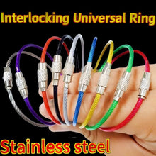 Load image into Gallery viewer, PVC Coated Stainless Steel Wire Cable Loops | Outdoor EDC Gear Hanging Rings